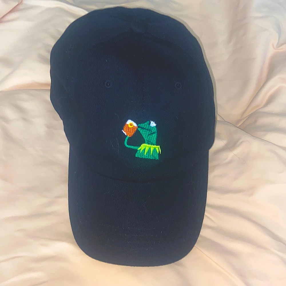 Hermit the frog sipping tea hat. Never worn.